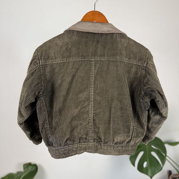 GAP Kids Vintage Wide-Wale Corduroy Bomber Jacket with Leather Collar - Picture 3 of 14